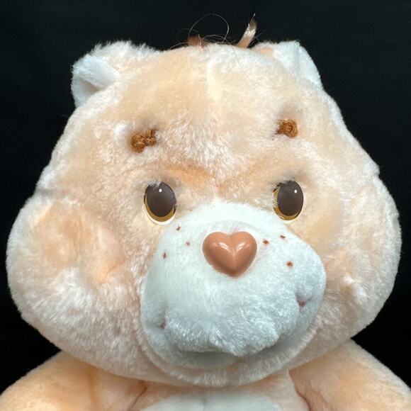 Vintage Care Bears Friend Bear 13” Plush Peach Orange Flowers Kenner 1983 - Picture 2 of 7